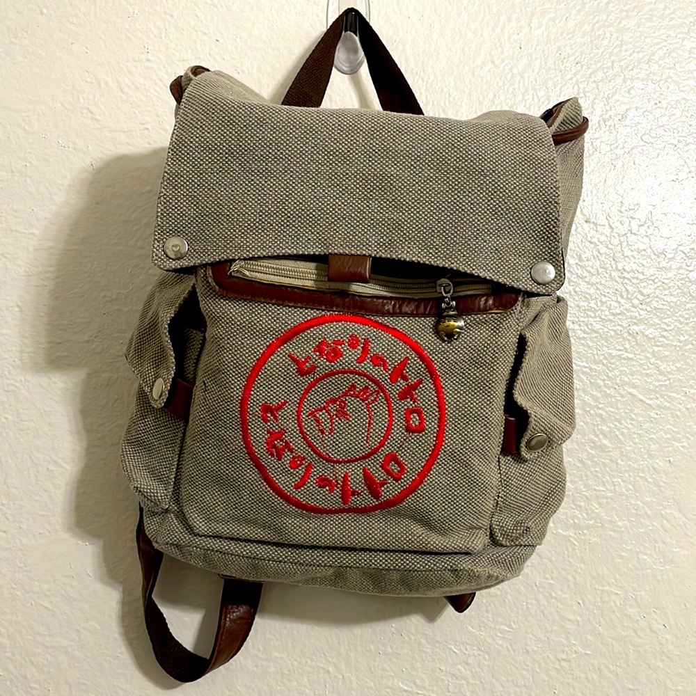Totoro Canvas Drawstring backpack